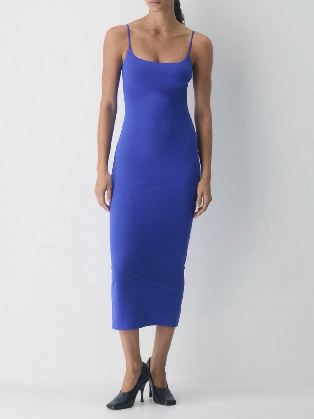 Aritzia Original Contour Summon Maxi Cami Dress Ablaze Blue Size Large